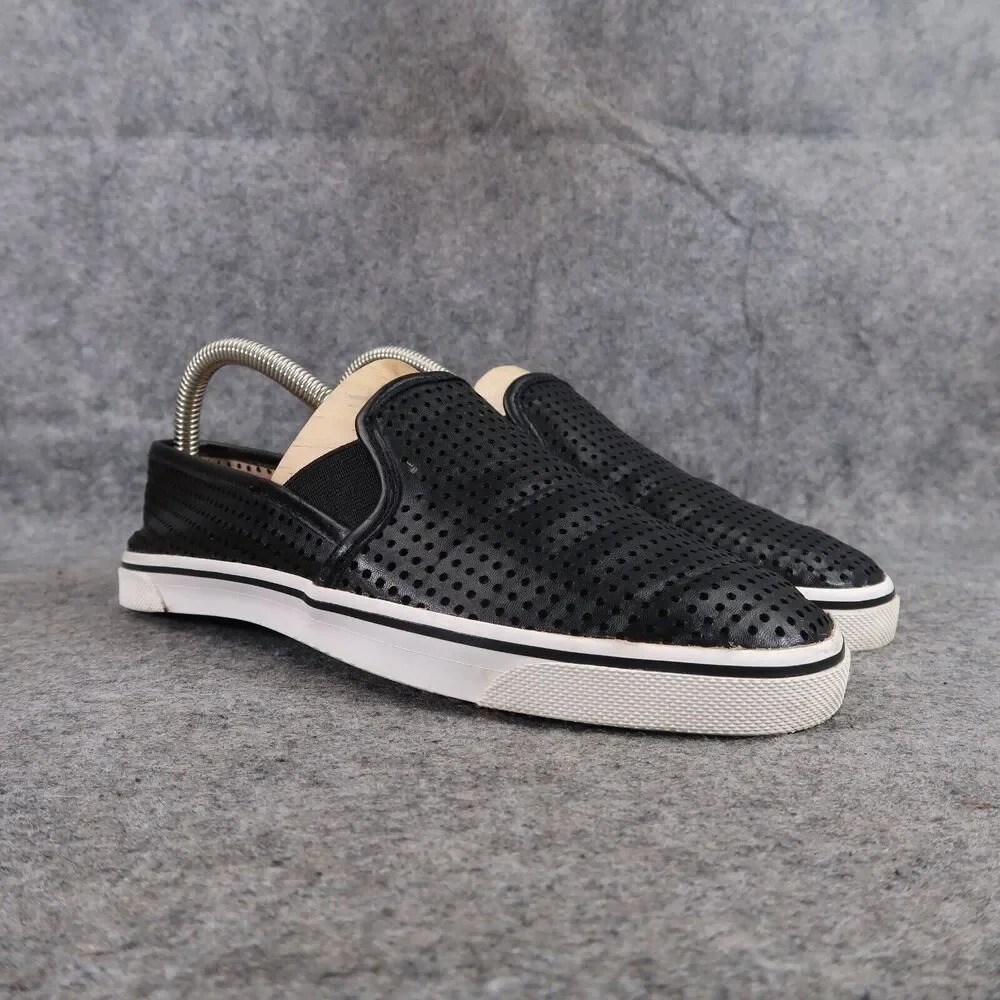 Dolce Vita Shoes Womens 5 Sneakers Slip On Fashion Casual Perforated Black Flats